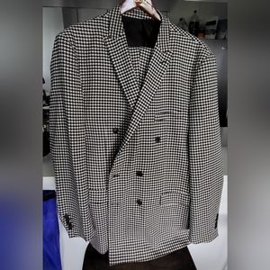 Houndstooth Full Double Breasted Suit